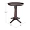 International Concepts Round 30 in Round Top Pedestal Table, 34.9 inH, Rich Mocha, 30 W, 30 L, 35.9 in H, Wood, Rich Mocha K15-30RT-27B-6B - alternate 5